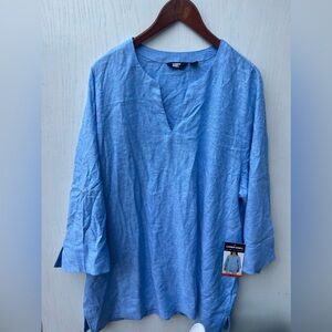 Lands' End Sky Blue V-Neck Tunic